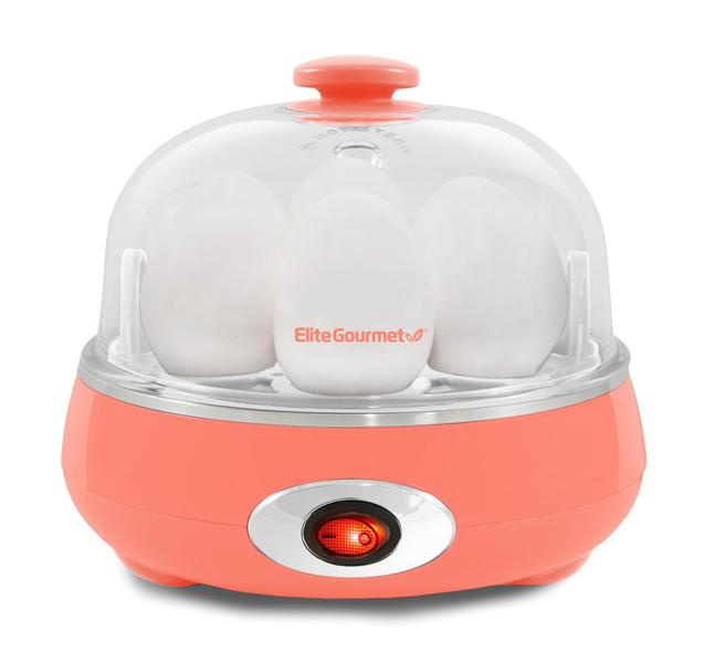 Elite Gourmet EGC007C Cozedor de Ovos Elétrico 7 Ovos Coral Imagem de Elite Gourmet EGC007C Cozedor de Ovos Elétrico 7 Ovos Coral