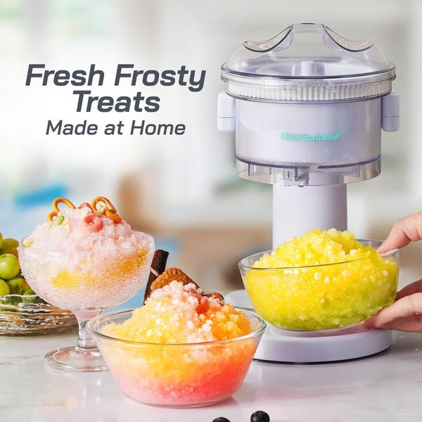 Elite Gourmet ESI1201 Máquina de Snow Cone & Raspagem de Gelo Branco Imagem de Elite Gourmet ESI1201 Máquina de Snow Cone & Raspagem de Gelo Branco