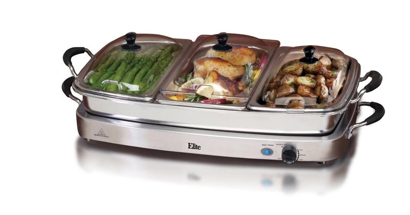 Imagem de Elite Gourmet EWM-9933 Buffet Server Grill 7.5Qt Preto