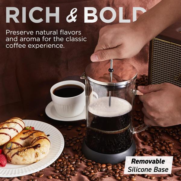 Imagem de Elite Gourmet FP1223 French Press 1L Borosilicato Preto