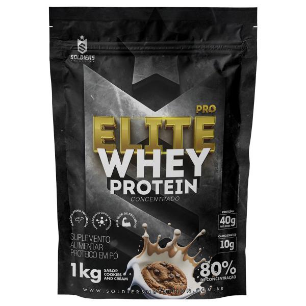 Imagem de Elite Pro Whey Protein Concentrado 80% - 1kg - Soldiers Nutrition