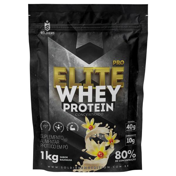 Imagem de Elite Pro Whey Protein Concentrado 80% - 1kg - Soldiers Nutrition