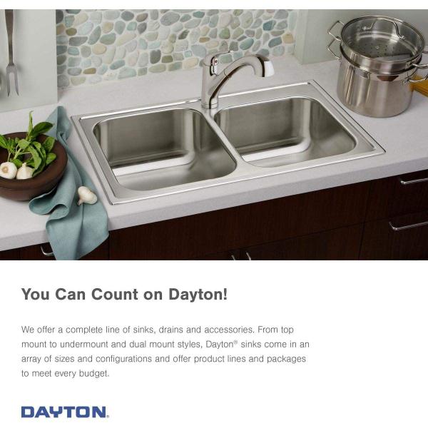 Imagem de Elkay D115151 Dayton Single Bowl Drop-in Stainless Steel Bar Sink