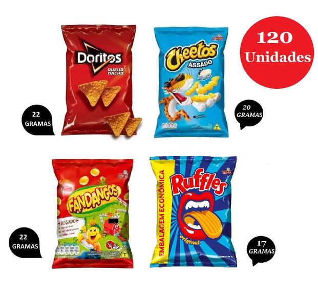 Imagem de Elma Chips Mini Cheetos + Ruffles+ Doritos +Fandangos- 120un