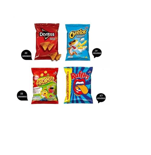 Elma Chips Salgadinho Doritos + fandangos + cheetos-Kit 60un Imagem de Elma Chips Salgadinho Doritos + fandangos + cheetos-Kit 60un