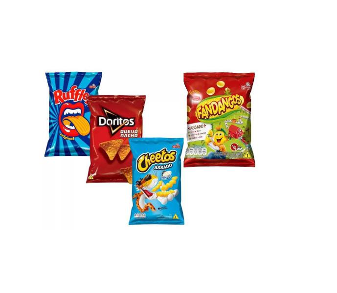 Elma Chips Salgadinho Doritos + fandangos + cheetos-Kit 60un Imagem de Elma Chips Salgadinho Doritos + fandangos + cheetos-Kit 60un
