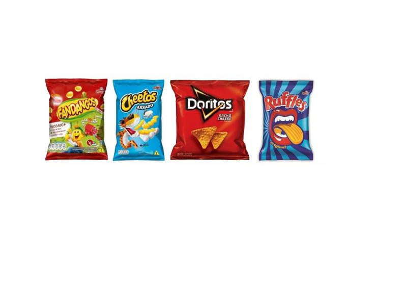 Elma Chips Salgadinho Doritos + fandangos + cheetos-Kit 60un Imagem de Elma Chips Salgadinho Doritos + fandangos + cheetos-Kit 60un
