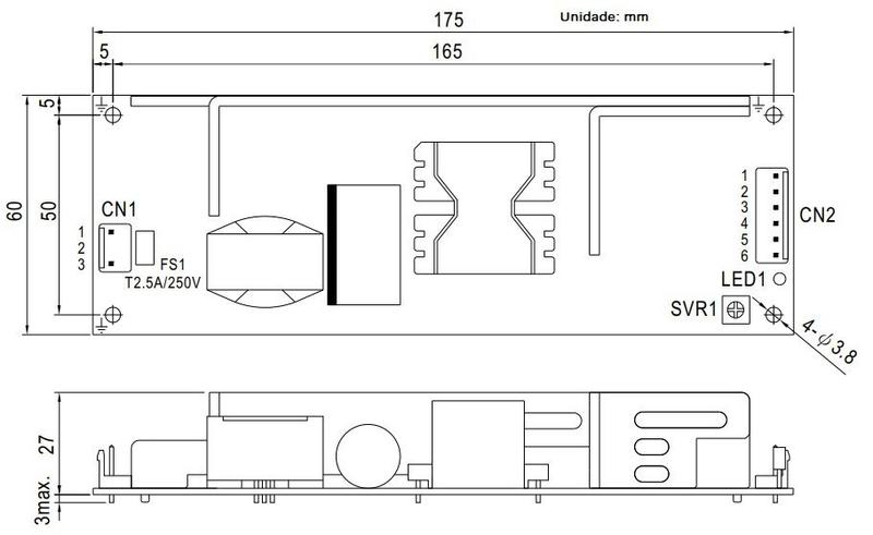 Imagem de ELP-75 Fonte AC/DC 75W com PFC MeanWell