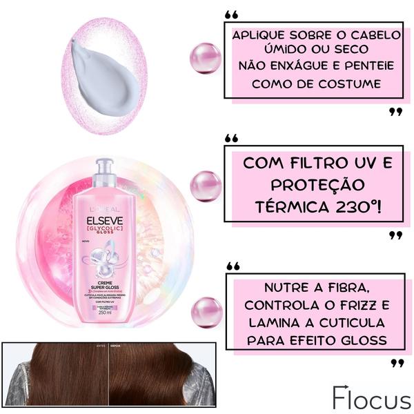 Imagem de Elseve Glycolic Gloss Serum Elixir Creme Pentear Prolongador