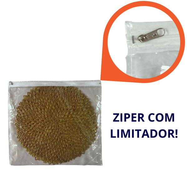 Imagem de Embalagem 45x40 Saco Organizador Para Lençol Toalha PVC Com Ziper Costurada