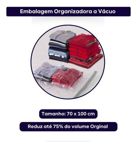 Imagem de Embalagem A Vácuo Compact Bag Organizador Roupa 70x100cm