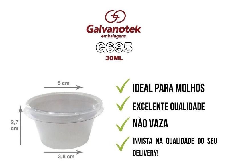 Imagem de Embalagem Branca Pote Para Molhos Delivery G-695 Cx 700und