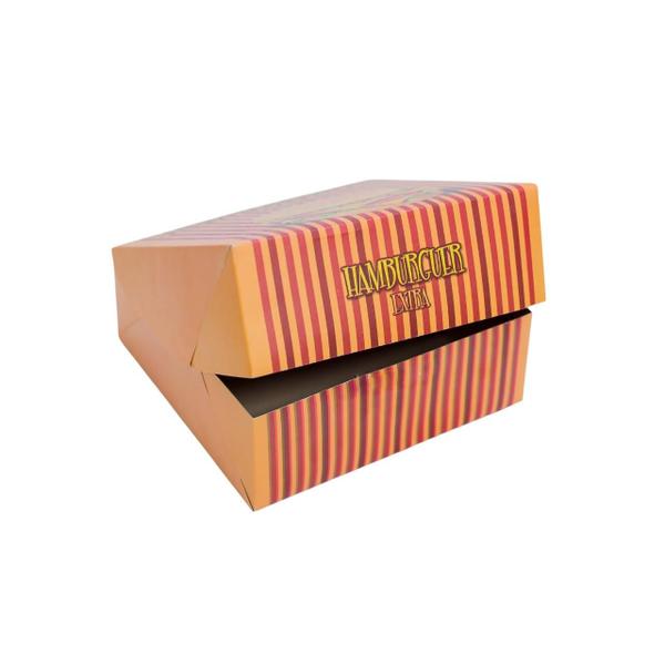 Imagem de Embalagem Caixa Box P/ Hamburguer Delivery Tam. G (17x17x6cm.) Com 50 Un.