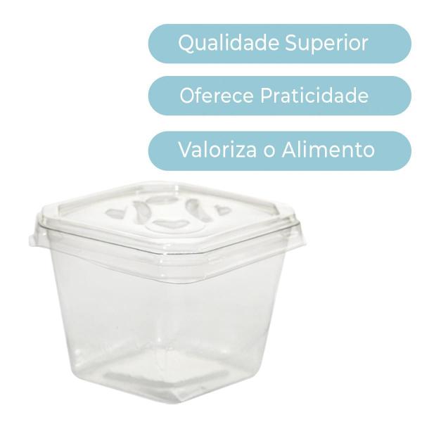 Imagem de Embalagem Descartável Quadrada Bolo Sobremesa 250Ml C/300