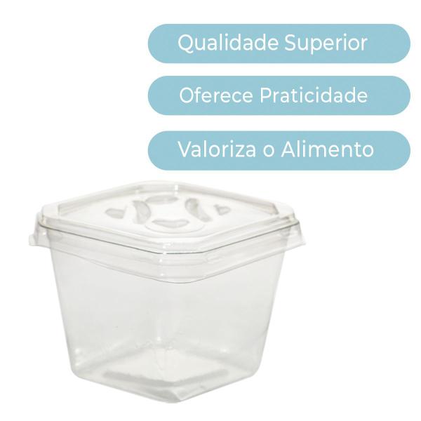 Imagem de Embalagem Descartável Quadrada Sobremesa 250ML 150 Peças