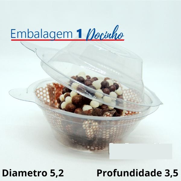 Imagem de Embalagem Individual Blister Brigadeiro Docinho 100 Unidades