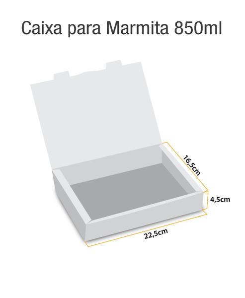 Imagem de Embalagem Marmita 850 ml c/ Divisória Plástica e Tampa - 50 Unidades