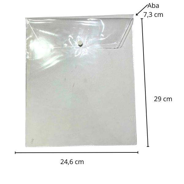 Imagem de Embalagem Multiuso PVC Cristal com Botão 24x29cm Kit 50unds