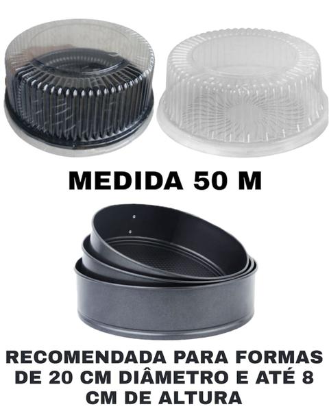 Imagem de Embalagem para bolo bp 50 m 3 cx 50 un tampa m 1,5 kg tortas