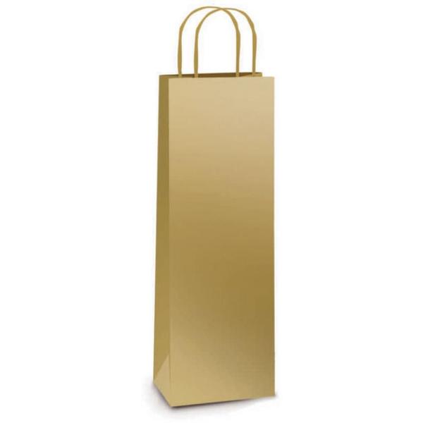 Embalagem para Garrafa 35X13X8CM Sacola Laminouro PCT com 10 - Packpel Imagem de Embalagem para Garrafa 35X13X8CM Sacola Laminouro PCT com 10