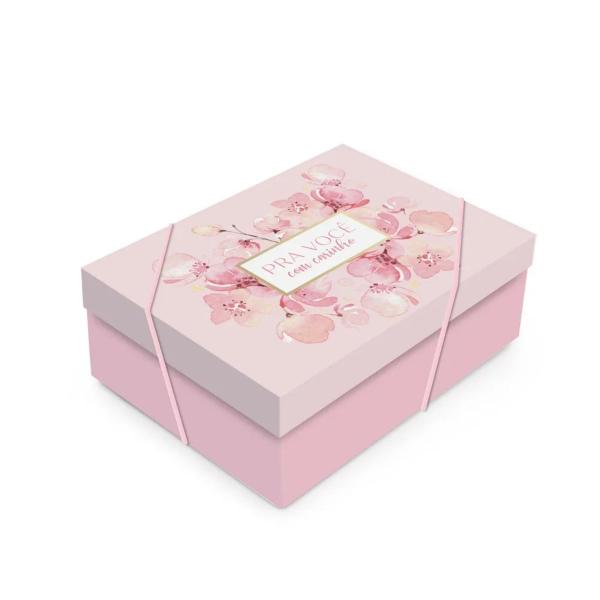 Imagem de Embalagem Para Presentes Caixa Retangular com Tampa Blossom P 24x18x8 cm