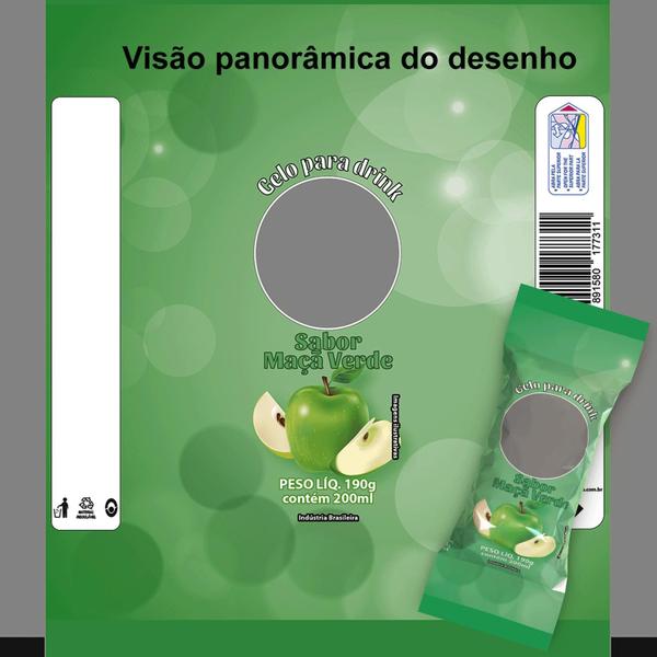 Imagem de Embalagem Saco BOPP 9x21,5 - GELO MAÇÃ VERDE - 01 Pct (200 sacos)