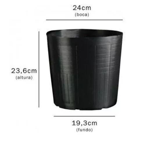 Embalagem Vaso Plantio Muda 8,5 Litros Plastico Preto 23,6 cm x 24 cm Nutriplan Nutriplast Imagem de Embalagem Vaso Plantio Muda 8,5 Litros Plastico Preto 23,6 cm x 24 cm Nutriplan Nutriplast