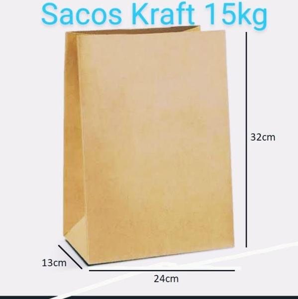 Imagem de Embalagm Saco Kraft Delivery (200 unidaddes) 15kg / Grande