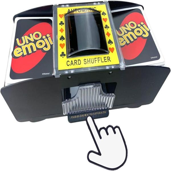 Embaralhador misturador de cartas 2 baralhos automatico para poker, truco completo - Yeet Imagem de Embaralhador misturador de cartas 2 baralhos automatico para poker, truco completo