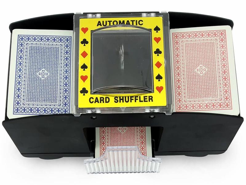 Imagem de Embaralhador Misturador De Cartas Automático para 2 Baralhos Poker Truco Buraco