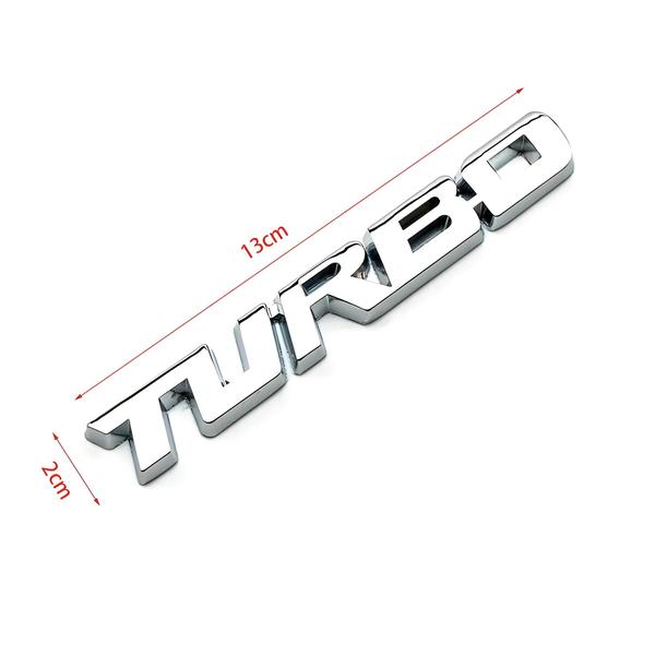 Imagem de Emblema 3D Turbo Metal para Carro - Placa de Identificação para Porta-Malas