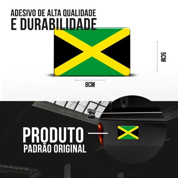 Imagem de Emblema Adesivo Resinado Bandeira Jamaica Países 8x5 cm