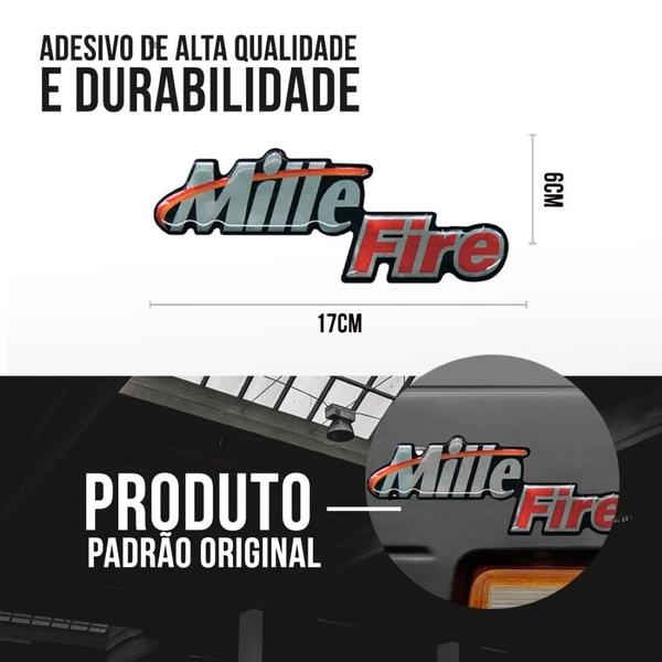 Imagem de Emblema Adesivo Resinado Fiat Uno Mille Fire P