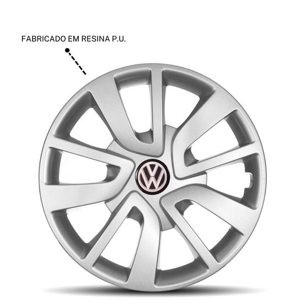 Imagem de Emblema Adesivo Resinado Volkswagen Preto 4un 51mm