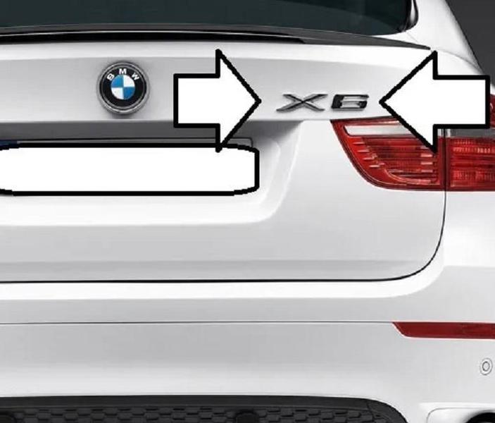 Imagem de Emblema Adesivo Traseiro Logo Bmw X6 Cromado C Dupla Face