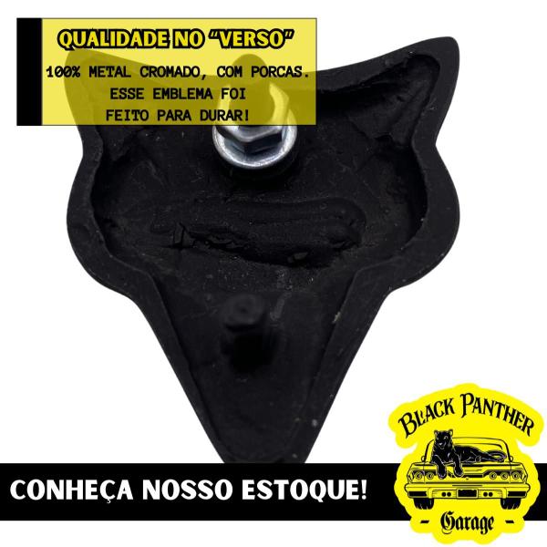 Imagem de Emblema capo frontal cara da puma gts 1600 metal preto - premium