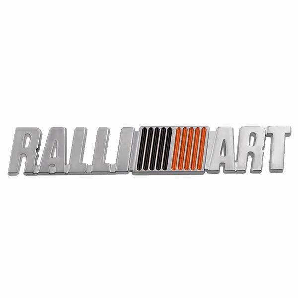 Imagem de Emblema carro para Mitsubishi edição Ralliart em metal 12,5cm x 2,2cm