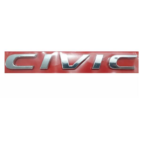 Imagem de Emblema Civic Letreiro Cromado Honda Civic 2017 2018 2019 2020 2021