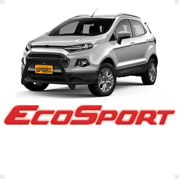 Imagem de Emblema Compatível Ecosport Resinado Adesivo Estepe Vermelho