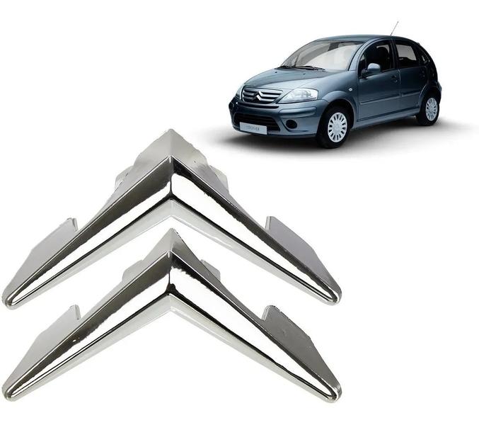 Imagem de Emblema Cromado Grade Radiador Citroen C3 2003 2004 a 2008