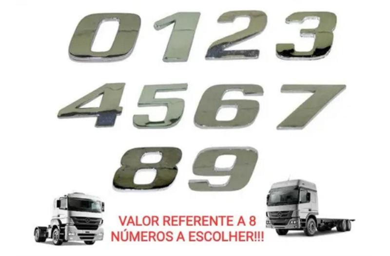 Imagem de Emblema Cromado Mb Axor/atego/accelo/adapt 8 Num. Escolher