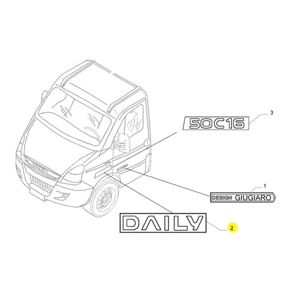 Imagem de Emblema (DAILY) Paralama Para Iveco Daily - 93981503