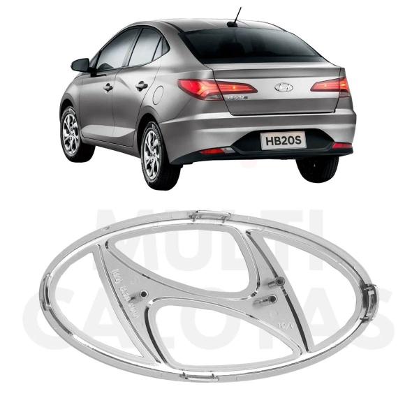 Imagem de Emblema Dianteiro Hyundai HB20S 2020 2021 Original Cromado