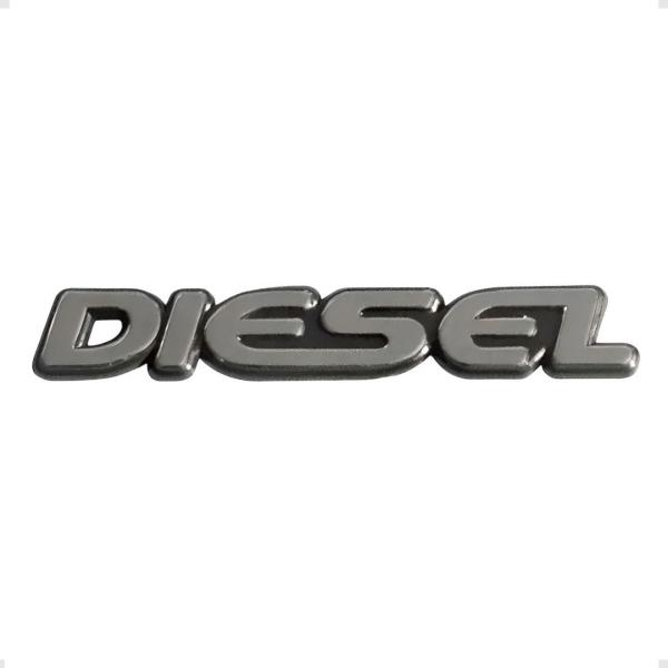 Imagem de Emblema Diesel S10 Blazer 1997 Em Diante Cromado Fundo Preto