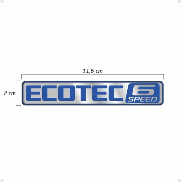 Imagem de Emblema Ecotec 6 Speed Cruze 2012/ Adesivo Traseiro Resinado