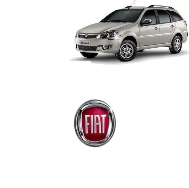 Imagem de Emblema Fiat Palio Weekend Azul Com Borda Cromada Adesivo