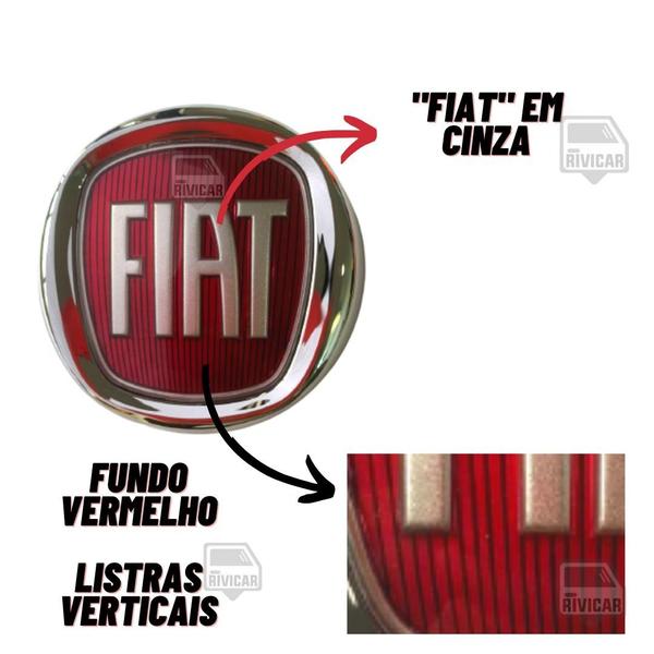 Imagem de Emblema Fiat Vermelho Grade Original Fiat 500 2010 2015 2018