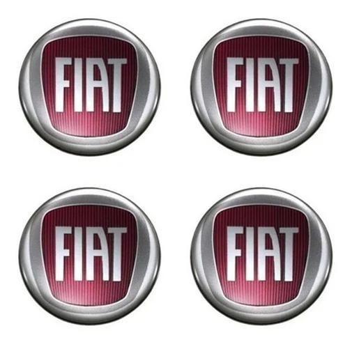 Imagem de Emblema Fiat Vermelho Resinado 48mm - Jogo 4 Peças