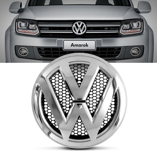 Imagem de Emblema Grade Dianteira Vw Amarok 2010 Até 2016 Cromado