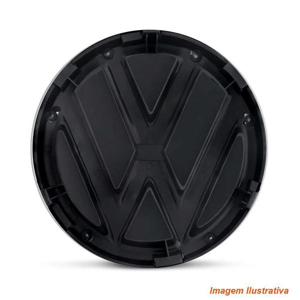 Imagem de Emblema Grade Dianteira Vw Amarok 2017 Em Diante Black Piano